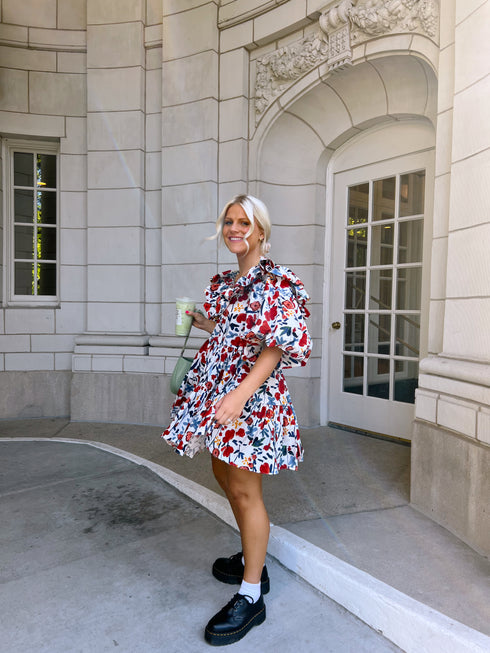 Dream Girl Dress // Red Floral